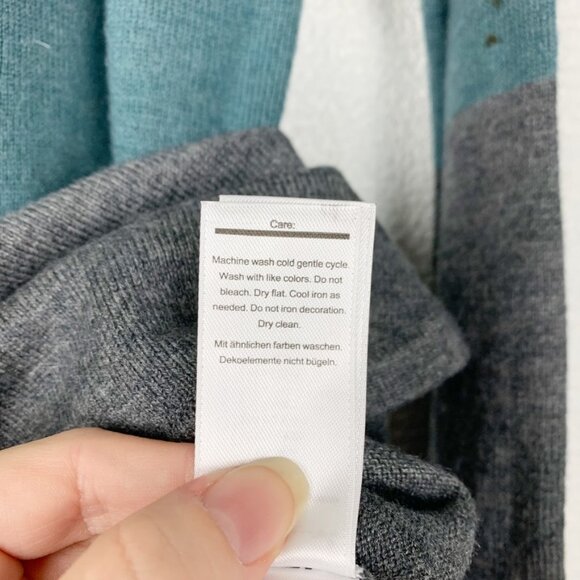 Smartwool | Lightweight Color Block Sweater Cream Blue Grey - Picture 5 of 6